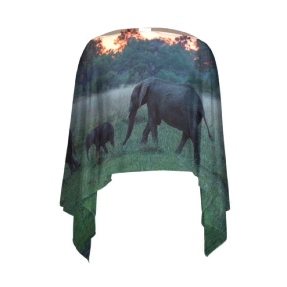Elephant Family Shawl